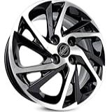 4 RODAS KR S40 MODELO VERSA ARO 15X6 4X100 ET42 Cor Preta Diamantada