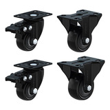 4 Rodinha Antirisco Silicone Rolamento Duplo Roda 50mm 200kg