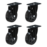 4 Rodinha Roda 100mm Moveis Silicone Rolamento Duplo 400kg