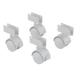 4 Rodinhas Para Berço Rodízio Roda Chapa U 15mm 100kg