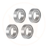 4 Rolamentos Mr106zz Ø 6mm Ø 10mm 3mm Micro Kit4un