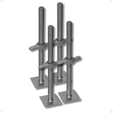 4 Sapata Ajustável Regulável Para Altura Andaimes Tubular