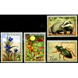 4 Selos Belgica Fauna Flora Flores Silvestres L 3999