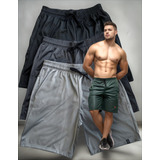 4 Shorts Masculino Calção Futebol Academia Corrida Com Bolso