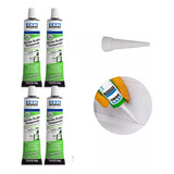 4 Silicone Acético Transparente Construção Bisnaga 50g