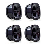 4 Super Tweeter Unlike 100wrms Caixa Trio Tuite Corneteira Cor Preto