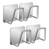 4 Suporte Esponja Bucha Pia Aço Inox Louça Cozinha Gancho