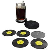 4 Suportes Apoios De Copos Disco De Viníl