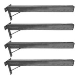 4 Suportes Fixar Balcão 55cm Mão Francesa Grapa Pias Balcão