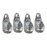 4 Suportes Laterais Para Tubo Cabideiro Oval Guarda Roupas