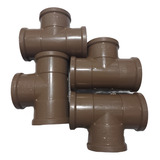 4 Tê Pvc Tigre 50mm 1 1 2 Marrom Água Fria Soldavel