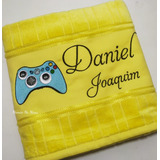 4 Toalhas De Banho Personalizada Nome Desenho Bordado