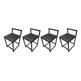 4 Und Banquetas Baixa C Encosto Assento Luxo Sofisticado