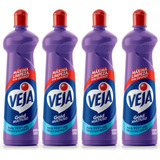 4 Unid Limpador Multiuso Veja Gold Squeeze 500ml Lavanda