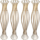 4 Vasos De Chão Chapa De Ferro Armação Pedrarias 1 Metro Kit