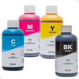 4 X 250 Ml Tinta Compatível Epson L210 L355 L365 L3110 L3150