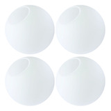 4 X Globos Vidro Fosco 12cm Esfera Bola Reposição Luminária
