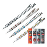 4 X Lapiseira Automática Pentel Graph Gear 1000 4 Mina 2b