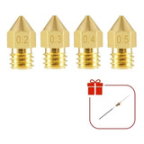 4 X Nozzle Mk8 0 2 A 0 5mm Bico Hotend 1 75mm Ender 3