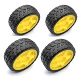 4 X Rodas Pneus Robótica Chassi Carrinho