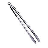 40 6cm Stainless Steel Tong Serving Tong Wide Scalloped Gripping Edge Barbecue Grilling Tong BBQ Tong Joint Lock