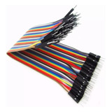 40 Cabos Jumper Macho Macho M M Mxm 20cm Arduino Protoboard