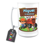 40 Canecas Acrílica Personalizadas Fazendinha 300 Ml