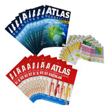 40 Kits Atlas Geografico Mapas Tabela