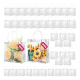 40 Pcs Sacos De Presente De Pvc Transparente Com Alças,