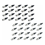 40 Plugs Xlr Canon - 20 Femea + 20 Macho- Sa2x- Santo Angelo