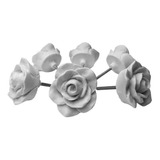 40 Puxador De Gaveta Flor Média Botão Cru 4x4cm- Resina