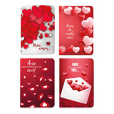 40 Cartões De Amor   10 5 X 15 Cm Com Envelopes  4 Modelos 