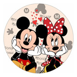 40 Etiquetas Adesivo Mickey Minnie 3cm