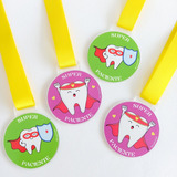 40 Medalhas Super Paciente Reforço Positivo Odontopediatria