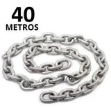 40 Metros De Corrente Galvanizada 6mm Calibrada Din 766