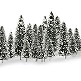 40 Peças De Cedro Modelo Com Neve 2 05 4 96 Polegadas 52 126 Mm Para Trens Diorama Railway Cenário De Inverno Layout Paisagem Escala HO OO N Tamanhos Mistos 40 Peças 