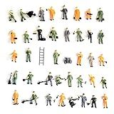 40 Peças Escala 1 87 Figuras Ferroviárias Pintadas Pessoas Pequenas Mistas Trabalhadores Ferroviários Modelo Pessoas Com Escada Em Miniatura Pessoas Em Pé