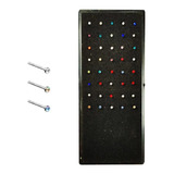 40 Piercing Nariz Nostril Reto Pedras De Strass