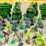 40 Soldados Miniatura Bonecos De Plástico Figuras De Ação - 4 Carro De Guerra Exercito Militar Conjunto De Brinquedos Meninos