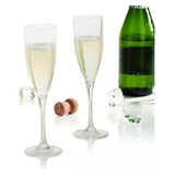 40 Taças Champagne 120ml Acrílico Descartável Strawplast