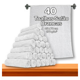 40 Toalhas Para Salão 100 Algodão Atacado Cor Branco Salão Tradicional