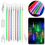 40 Tubos Cascata Chuva Gelo Meteoro 12 Metros Luz Branca Led