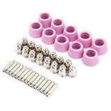 40 Unidades AG60 SG55 Cortador De Plasma Tocha De Corte Consumíveis Bicos De Eletrodo Kit De Copos Para Tocha De Cortador De Plasma