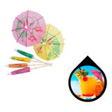 40 Unidades Enfeite Drink Bebida Mini Guarda Chuva Havaiano