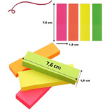 400 Adesivos Bloco Post-it Lembrete Pagina Fichário Marcador