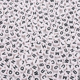 400 Pçs Miçanga Infantil Letras Branco Alfabeto 50grama
