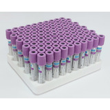 400 Tubo Coleta Vácuo Roxo Sangue Reagente Edta K3 2 Ml
