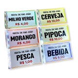 4000 Fichas Bar Personalizado Ticket Bar Festas Consumação 