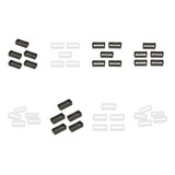 40x 22mm Silicone Strap Loops Keeper Holder Retentor Branco