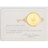 4226 Cartão Medalha Franklin Mint Collectors